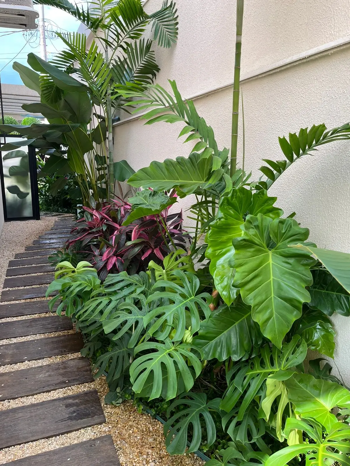 Jardim vertical com sistema de paisagismo sustentável